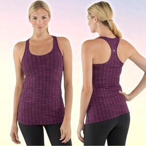 LULULEMON Cool Racerback Size 4 Ziggy Wee August Glo